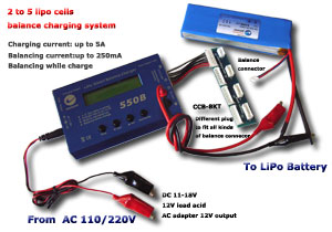 5s lipo cells balancing charge system